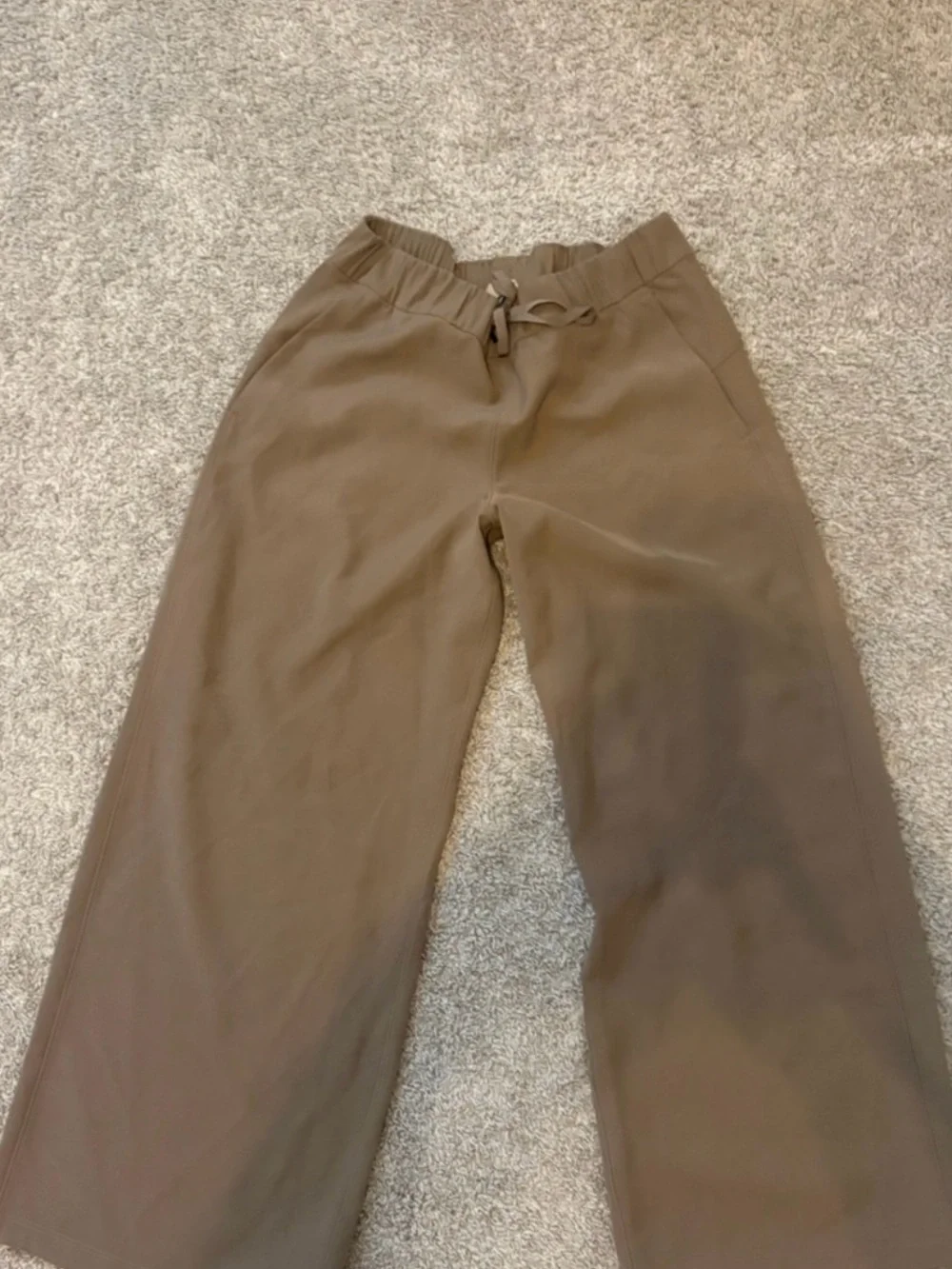 lululemon Athletica Drawstring Wide-Leg Pants - Taupe